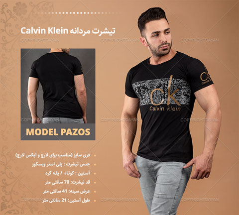 خرید تی شرت مردانه Calvin Klein مدل Pazos